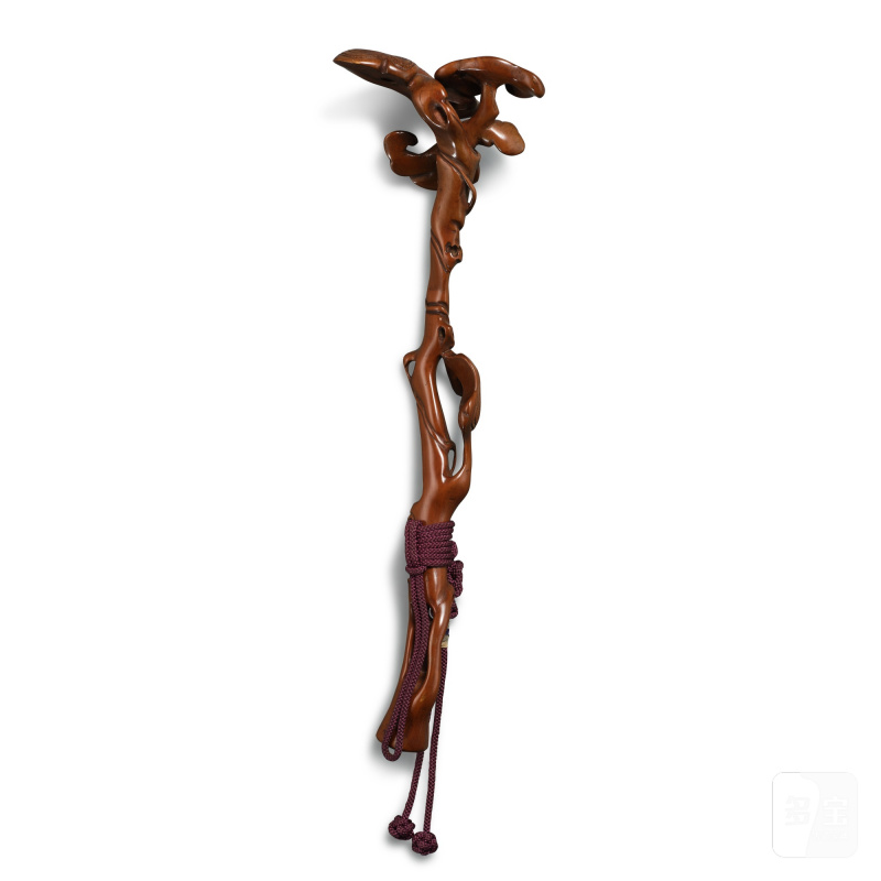 A boxwood ruyi sceptre, Qing dynasty, 18th century | 清十八世紀 黃楊木雕如意 - 图3
